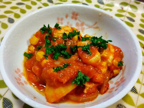 鶏むね肉とじゃがいものトマト煮